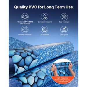 Telo in vinile premium per piscina da 18 piedi con sistema di sovrapposizione, facile da installare, con patch anti-perdita, per pareti alte 52 pollici, lunghezza 25 m, spessore 1,5 mm - Product Image 3