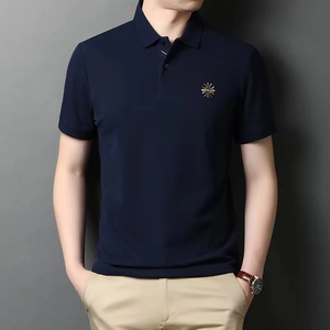 เสื้อโปโลผู้ชายแบบเรียบขายส่ง หลากสี เสื้อโปโลแขนสั้นลำลองสำหรับผู้ชาย - Product Image 1