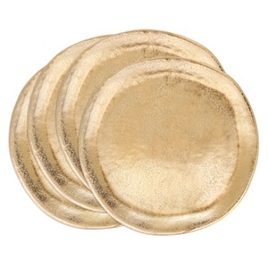 Luxury Gold Metal Charger <b>Plate</b> Perfect For Restaurant Cafe Hotel And Event Use Stylish Dining Table Decor Wholesale From India - Product Image 1