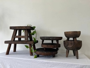 Juego de Soportes de Madera para Flores, Estantes para Plantas de 3 Niveles, Diseño Minimalista Tallado a Mano para Uso en Interiores con Plantas Verdes, Soporte de Madera - Product Image 1
