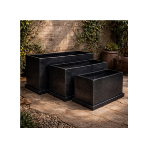 Prêt à expédier, meilleur prix, jardinières rectangulaires à plusieurs niveaux en fibre de verre durables pour jardin extérieur et patio - Product Image 1