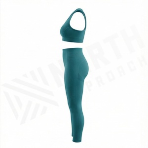 Conjunto de Leggings y Sujetador Deportivo Fácil de Usar, Tejido Elástico Activo, Ofrece Opciones de Color Personalizadas, Ajuste Estable, Ropa Deportiva para Gimnasio - Product Image 3