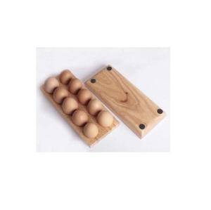 Support à œufs en bois de qualité supérieure pour un rangement sûr des œufs frais, finition naturelle et design de cuisine durable - Product Image 2