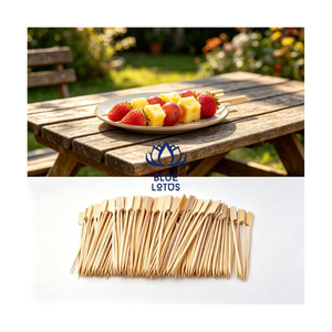 Palillos de Bambú Sostenibles Directos de Fábrica, Resistentes al Calor, Palitos Fuertes para Alimentos como Pollo, Mariscos, Carne, Verduras, Barbacoa y Kebab - Product Image 1