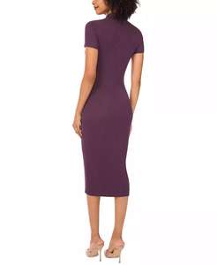 Abito a maniche corte con colletto tinta unita da donna | Vince Camuto - Product Image 3