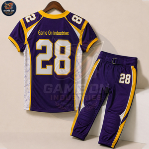 For Wholesale Rate Custom Logo Polyester Jersey and Padded Pants Private <b>Label</b> Customized OEM ODM American Football Uniform Set - Product Image 3