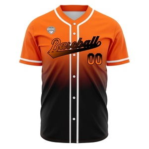 Maillot de baseball personnalisé en gros, uniforme d'équipe par sublimation, entièrement boutonné, nom et numéro personnalisés, 100 % polyester respirant et à séchage rapide - Product Image 2