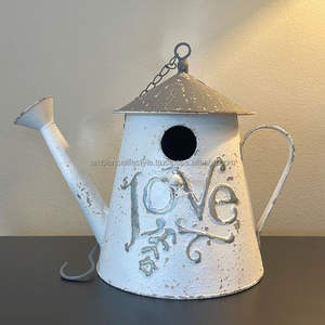 Casa para Pájaros de Metal Estilo Vintage, Decorativa para Jardín, Resistente a la Intemperie, Nido Exterior para Gorriones y Pájaros Pequeños - Product Image 4