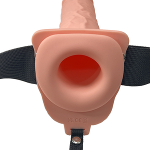11 inch realistic powerful <b>vibration</b> rechargeable hollow <b>vibrating</b> strap-on Penis sex toy Wearable dildo For Men For Women - Product Image 4