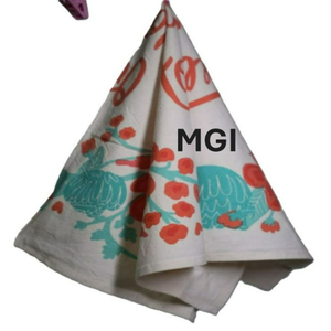 Serviettes de cuisine jetables écologiques hypoallergéniques en coton 100% imprimées numériquement avec des motifs floraux personnalisés, pliables et carrées - Product Image 3