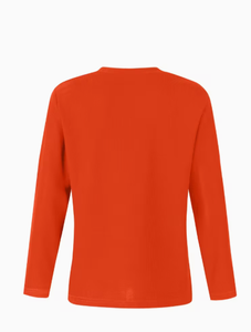 เสื้อเชิ้ตแขนยาวผู้ชาย ถักนิตติ้ง สีพื้น คอกลม แขนยาว ใส่ได้ในฤดูใบไม้ร่วง สีส้ม ระบายอากาศได้ดี เสื้อเชิ้ตแขนยาวผู้ชายแบบพื้นฐาน - Product Image 2
