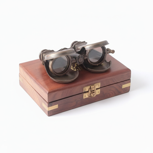 Hot Wholesale Vintage Brass Binoculars Telescope with Wooden <b>Storage</b> <b>Box</b> | High Quality Nautical Gift Collectible Antique Style - Product Image 3