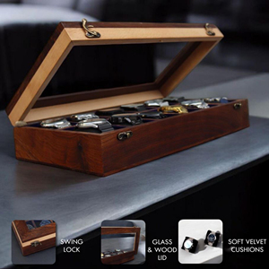 Caja de Madera para Exhibición de Relojes para Minoristas de Relojes, Estuche de Madera con Acabado en Laca Piano de AYAANS - Product Image 5