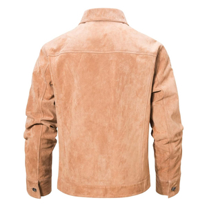 Chaqueta de Cuero con Cremallera y Forro de Gamuza Negra para Hombre Sirius Sports, Cuello Alto, Cuatro Bolsillos, con Capucha, Resistente al Viento, Estilo Casual para Trabajo - Product Image 2