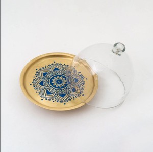 Decorative <b>cake</b> <b>stand</b> with Glass <b>Dome</b> Lid – Premium Metal Platter with Cloche for <b>Cake</b>, Dessert & Table Display - Product Image 1