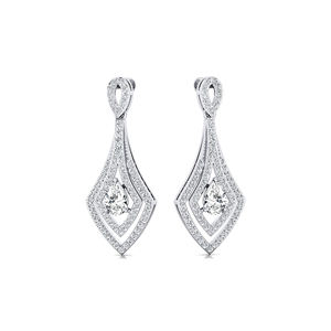 Pendientes de Lujo de Oro de 14K y 18K con Diamantes Cultivados en Laboratorio, Forma de Gota Creativa, 146 Diamantes Decorativos, Certificados por IGI, Pendientes para Mujer - Product Image 4
