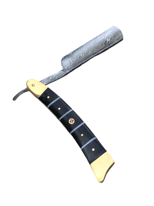 Navaja de Afeitar Plegable Recta de Acero de Damasco Hecha a Mano, Lista para Usar, con Hoja Clásica de Barbero para Afeitar la Cara, para Hombre - Product Image 6