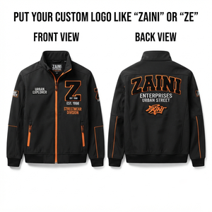 เสื้อแจ็คเก็ตซอฟต์เชลล์สำหรับผู้ชาย ZAINI น้ำหนัก 220 กรัม ผลิตจากโพลีเอสเตอร์ผสมสแปนเด็กซ์คุณภาพพรีเมียม บุขนฟลีซ ดีไซน์สีเหลืองดำแบบแผง มีฮู้ด เป็นมิตรต่อสิ่งแวดล้อม - Product Image 1