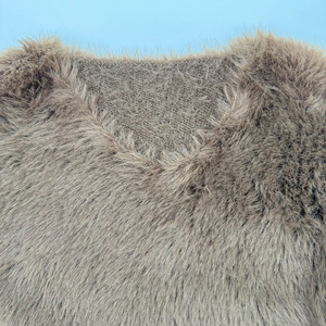 Suéter de invierno informal personalizable OEM para mujer, Jersey de punto cálido de manga larga de Jacquard borroso a la moda para mujer - Product Image 5