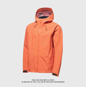 Veste d'extérieur imperméable à capuche coupe-vent à coque rigide 3 couches entièrement thermosoudée pour le sport, le trekking et le travail - Product Image 1