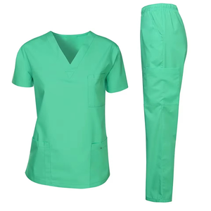 Ensemble de blouses médicales marron haut de gamme Dagacci, uniforme d'infirmière d'hôpital personnalisable, haut à col en V, pantalon cargo, tenue de travail pour médecins et infirmières - Product Image 4