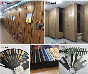 Không thấm nước Phenolic nhỏ gọn BồN TiểU Divider bảng HPL Laminate nhà vệ sinh tủ phân vùng và cửa ra vào với các phụ kiện - Product Image 6
