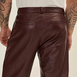 Shorts en cuir pour hommes sur mesure, vente en gros, haute qualité, fabriqués par des fabricants professionnels - Product Image 5