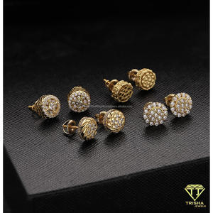 Juego de Aretes de Diamantes Moissanite Premium, Plata de Ley 925, Chapados en Oro, Joyería Elegante y de Lujo - Product Image 5