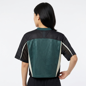 T-shirt sportif à manches courtes pour homme, coupe classique, respirant, en maille, col rond, vert, noir, blanc - Product Image 5