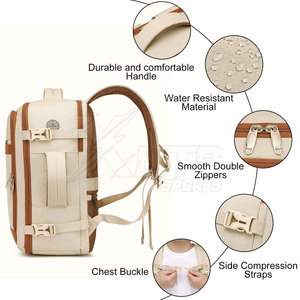 Modern Lightweight Waterproof Travel Laptop Backpack with Zipper Closure <b>USB</b> Charging Port Spacious <b>Storage</b> for Unisex Use - Product Image 4