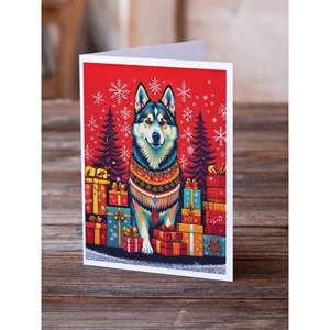 แปลกอลาสกันมาลามิวท์วันหยุดคริสต์มาสการ์ดอวยพรขนาด8x7 A7พร้อมซอง - Product Image 2