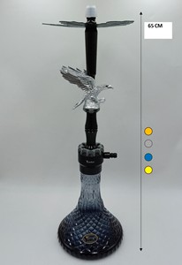 Ensemble de chicha SHISHA YUOTO 2412-AVA en acier inoxydable, 1 tuyau, éclairage LED, boîte cadeau |   Accessoire de luxe pour fumer la chicha |   Exclusif - Product Image 2