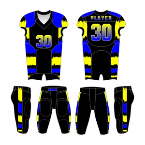 ชุดยูนิฟอร์มอเมริกันฟุตบอลแบบ OEM พร้อมกางเกง ออกแบบโลโก้ตามสั่ง ชุดอเมริกันฟุตบอลแบบซับลิเมชั่นพร้อมหมายเลขตามสั่ง - Product Image 1