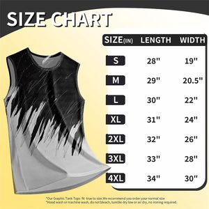 Camiseta sin mangas personalizada con estampado 3D de gráficos grunge y trazos de pincel, estilo casual abstracto, streetwear, hip hop, chaleco de verano para hombre - Product Image 3