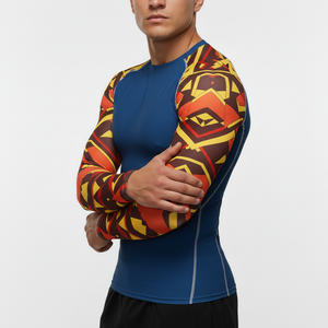 Custom Sublimated <b>Compression</b> Gym <b>Shirt</b> Long Sleeve BJJ Rashguard MMA Mens Rash Guard Fully Sublimation Printed Low Price - Product Image 4