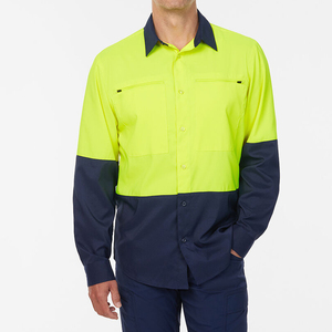 เสื้อเชิ้ตทำงานสไตล์ใหม่ ผ้าระบายอากาศได้ดี สั่งผลิตขั้นต่ำน้อย แขนยาว พร้อมกระเป๋าเสื้อที่อก มองเห็นได้ชัดเจน - Product Image 1