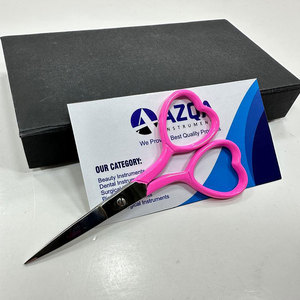 Professional Stainless Steel Embroidery <b>Scissors</b> Pink Heart Shape Handle Fine Tip Precision <b>Sewing</b> Thread Cutting Tool - Product Image 2