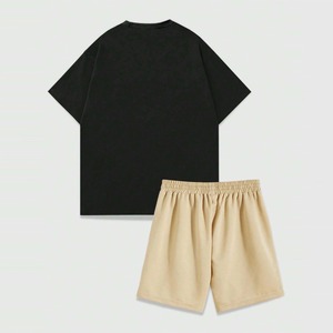 ชุดเซ็ตสองชิ้นแฟชั่นฤดูร้อนใหม่สำหรับผู้ชาย พร้อมโลโก้สั่งทำ ผ้าเทอร์รี่หนานุ่ม เสื้อผ้าแบรนด์ดัง กางเกงขาสั้นสำหรับขาย - Product Image 2