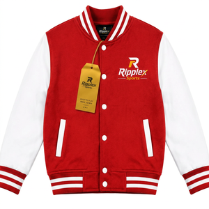 Classic Kids Varsity <b>Jacket</b> <b>Canvas</b> Cozy Sporty Comfortable Fit Waterproof Eco-Friendly OEM Service - Product Image 4