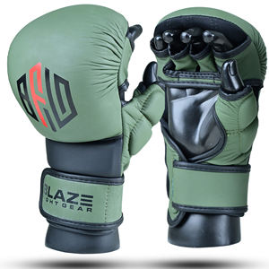 Guantes de sparring MMA al por mayor para kickboxing, entrenamiento de artes marciales, guantes de combate con palma abierta y medio dedo, 7oz, guantes de grappling MMA - Product Image 1