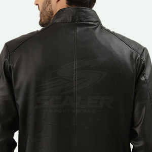 Breathable Lightweight Genuine <b>Leather</b> Casual Winter <b>Jacket</b> for Men Stand Collar Offering Comfort Style <b>Long</b> Lasting Durability - Product Image 5