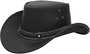 Sombrero de Vaquero de Cuero Personalizado para Hombre, de Primera Calidad, en Oferta, Cuero Genuino de Oveja, Casual y Ligero, para Hombre y Mujer - Product Image 2