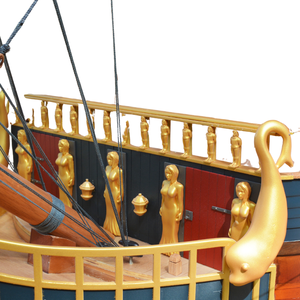 Modèle de bateau en bois Zeven Provincien L345, navire de guerre hollandais, artisanal, gravé, durable, décor nautique autoportant, musée, hôtel - Product Image 4