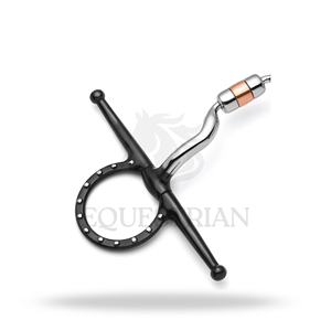 Bocado de caballo tipo snaffle de mejilla completa, con puerto bajo, tipo cápsula, con puntos plateados, tamaño completo, para control en la equitación - Product Image 4