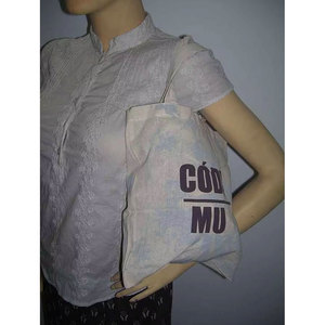 Customizable Eco Friendly Geometric Heavy Duty Cotton Canvas Tote <b>Bag</b> with Shoulder Length Handle for Shopping Travel Daily - Product Image 4
