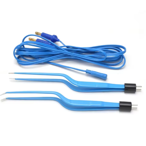 Pinzas bipolares de acero inoxidable europeas antiadherentes con fuente de alimentación manual, instrumentos quirúrgicos rectos, pinzas bipolares tipo bayoneta - Product Image 1