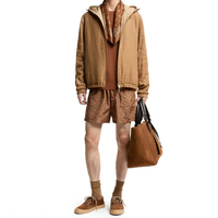 Veste coupe-vent réversible de luxe tendance pour homme, en mélange de lin léger, technique, coupe-vent, décontractée, pour l'extérieur