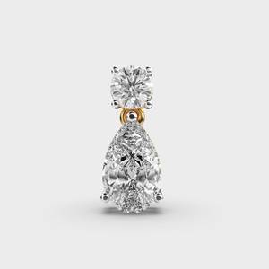 Classic 14K <b>Solid</b> <b>Gold</b> Pear Cut Moissanite Solitaire <b>Pendant</b> Claw Setting Women's Engagement <b>Pendant</b> for Womens - Product Image 3