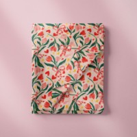 Tissu 100 % coton imprimé nœuds papillon et fleurs, haute qualité, doux et léger, pour vêtements féminins et pour filles