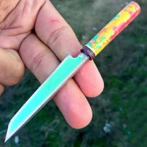 Cuchillo de Chef Burraq Personalizado, Hecho a Mano, DIY, OEM, de Acero de Damasco, Miniatura, con Mango Elegante, Regalo Hecho en Pakistán - Product Image 5